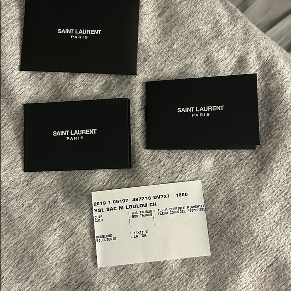 YSL Medium Lou Black and Gold Quilted Shoulder Bag - Picture 10 of 15